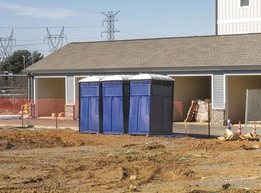 the number of construction portable toilets required depends on the number of workers and the period of the project